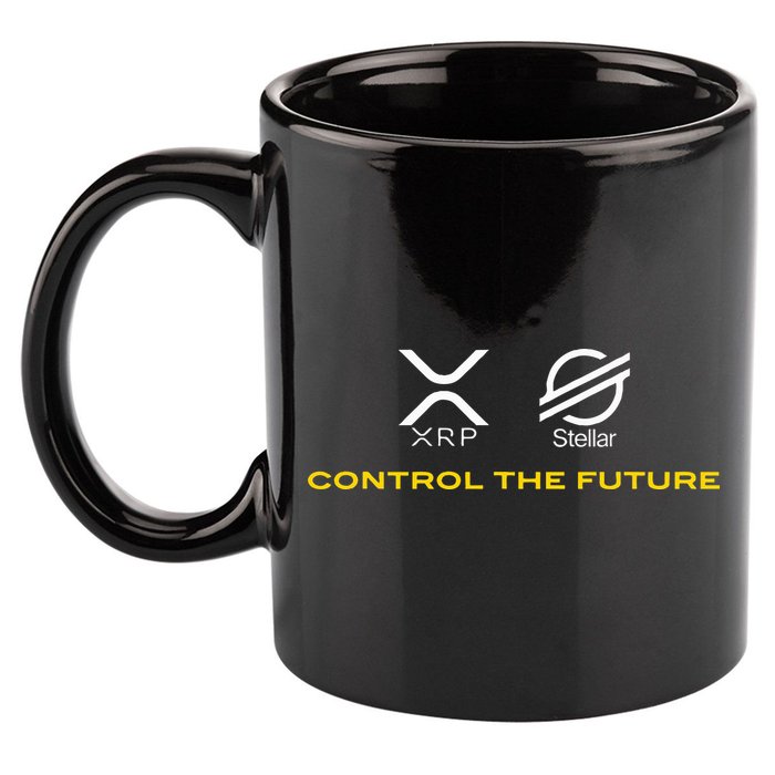 Cryptocurrency Xrp Xlm Coin Control The Future 11oz C Handle Ceramic Mug