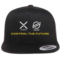Cryptocurrency Xrp Xlm Coin Control The Future Flat Bill Trucker Hat