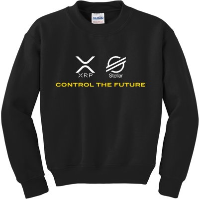 Cryptocurrency Xrp Xlm Coin Control The Future Kids Sweatshirt