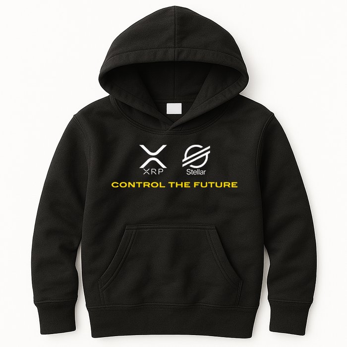 Cryptocurrency Xrp Xlm Coin Control The Future Kids Hoodie