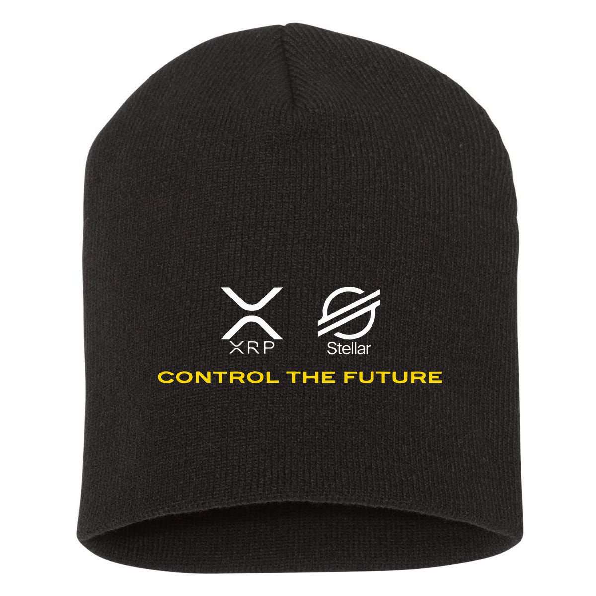 Cryptocurrency Xrp Xlm Coin Control The Future Short Acrylic Beanie