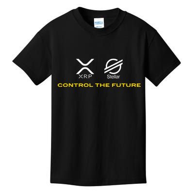 Cryptocurrency Xrp Xlm Coin Control The Future Kids T-Shirt