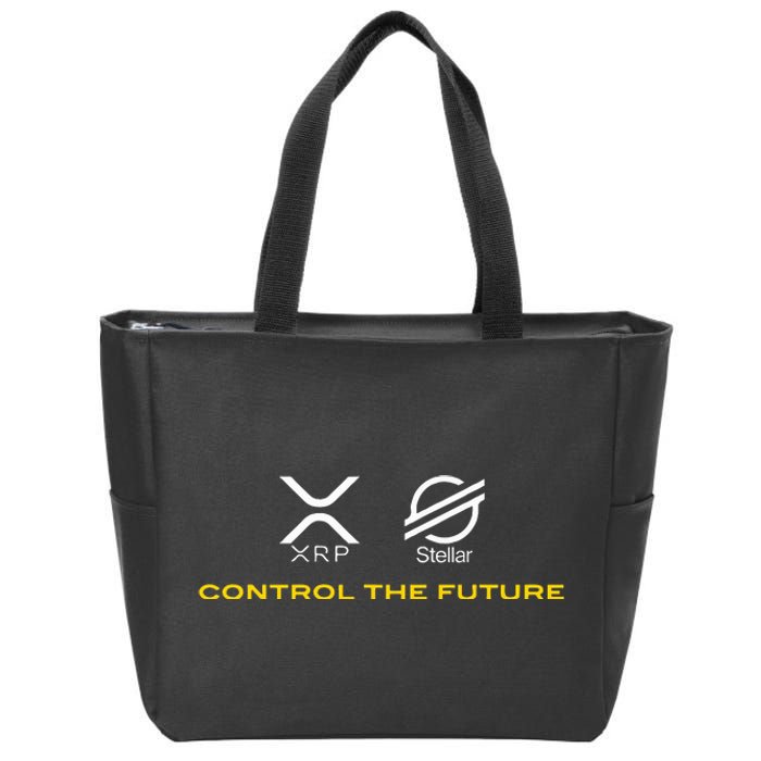 Cryptocurrency Xrp Xlm Coin Control The Future Zip Tote Bag