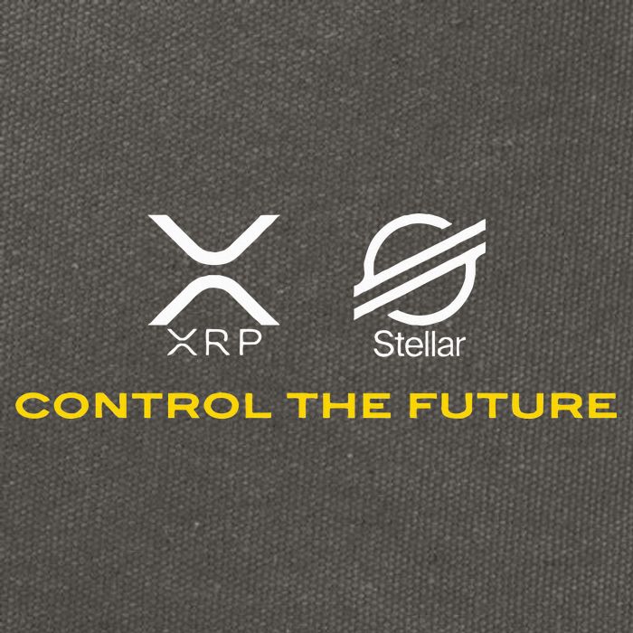Cryptocurrency Xrp Xlm Coin Control The Future Cotton Canvas Backpack