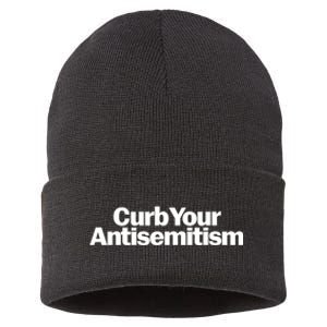 Curb Your Antisemitism Parody Sustainable Knit Beanie