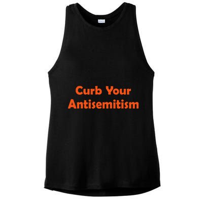 Curb Your Antisemitism Stand Against Hate And Discrimination Ladies PosiCharge Tri-Blend Wicking Tank
