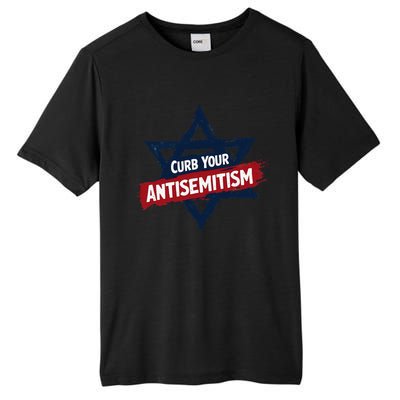 Curb Your Antisemitism Grunge Star Of David End Jew Hatred Tall Fusion ChromaSoft Performance T-Shirt