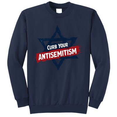 Curb Your Antisemitism Grunge Star Of David End Jew Hatred Sweatshirt