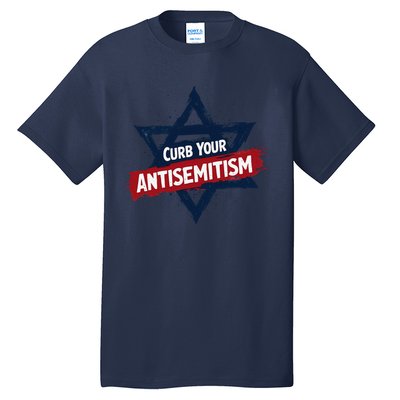 Curb Your Antisemitism Grunge Star Of David End Jew Hatred Tall T-Shirt