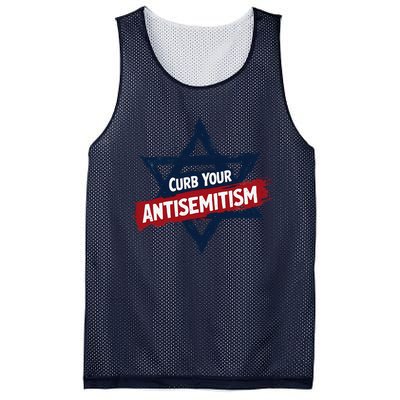 Curb Your Antisemitism Grunge Star Of David End Jew Hatred Mesh Reversible Basketball Jersey Tank