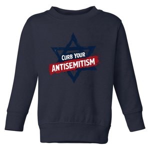 Curb Your Antisemitism Grunge Star Of David End Jew Hatred Toddler Sweatshirt