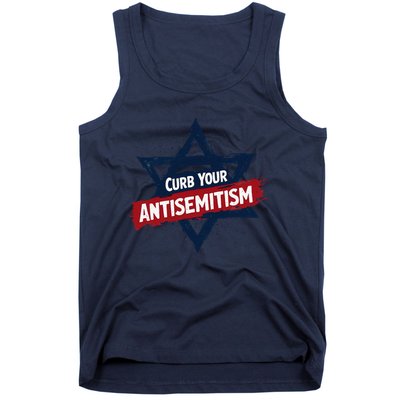 Curb Your Antisemitism Grunge Star Of David End Jew Hatred Tank Top