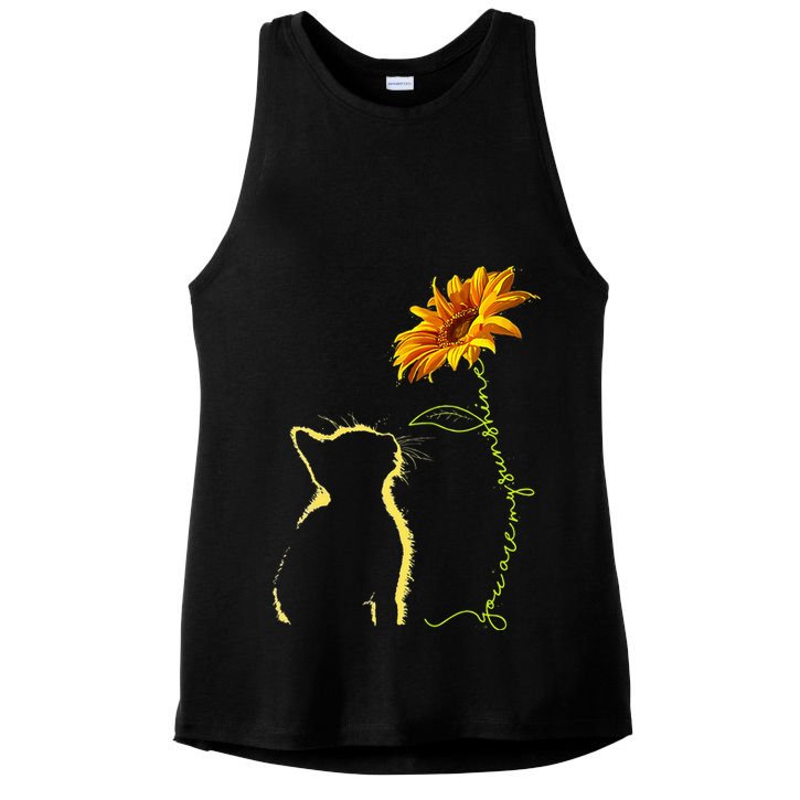 Cat You Are My Sunshine Cats Tee Gifts Ladies PosiCharge Tri-Blend Wicking Tank