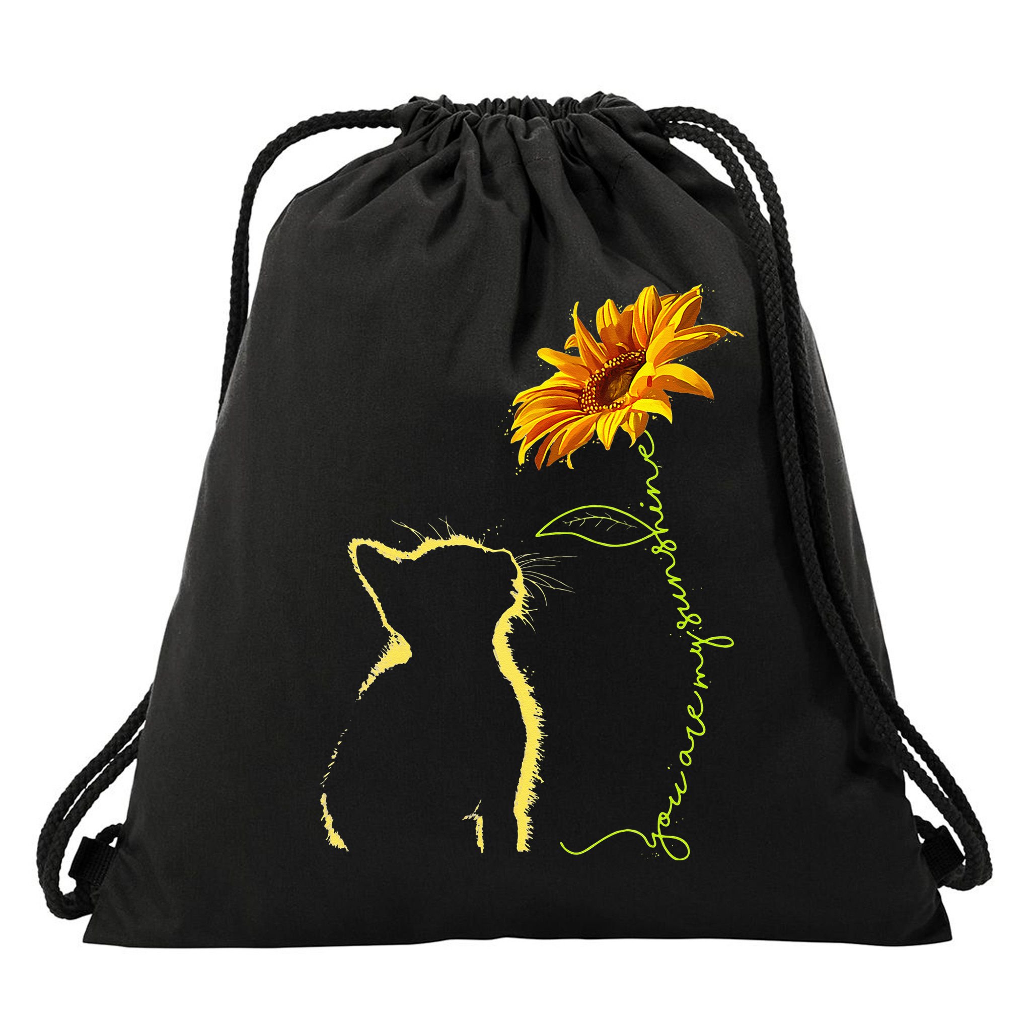 Cat You Are My Sunshine Cats Tee Gifts Drawstring Bag