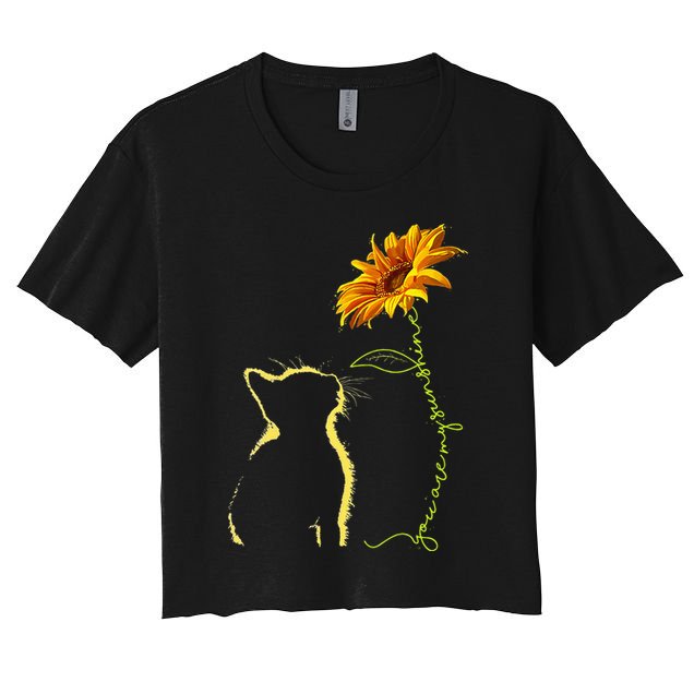Cat You Are My Sunshine Cats Tee Gifts Crop Top