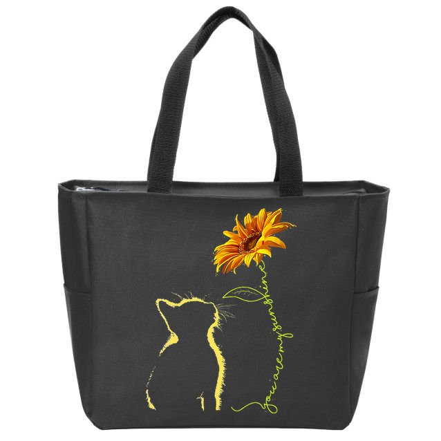 Cat You Are My Sunshine Cats Tee Gifts Zip Tote Bag