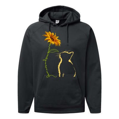 Cat You Are My Sunshine Funny Performance Fleece Hoodie