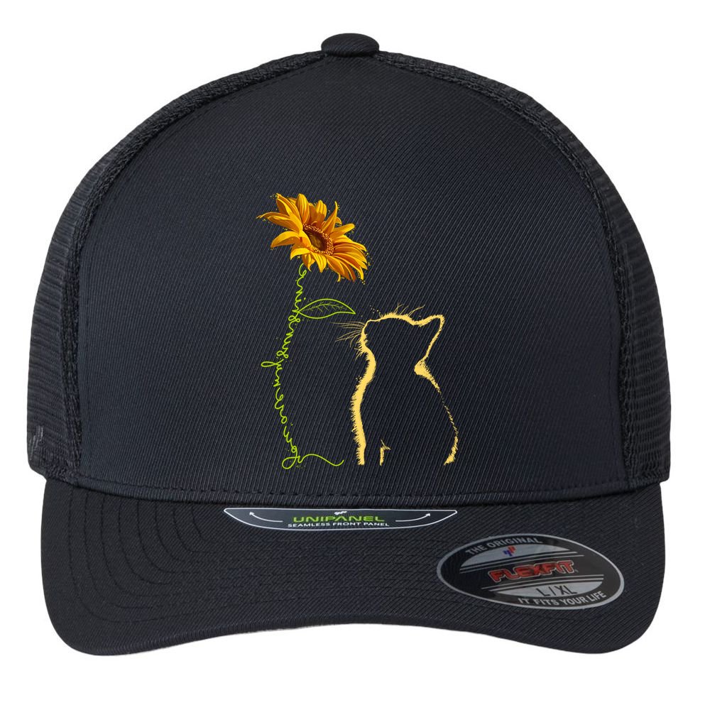Cat You Are My Sunshine Funny Flexfit Unipanel Trucker Cap