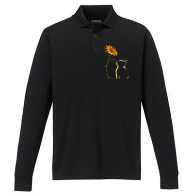 Cat You Are My Sunshine Funny Performance Long Sleeve Polo