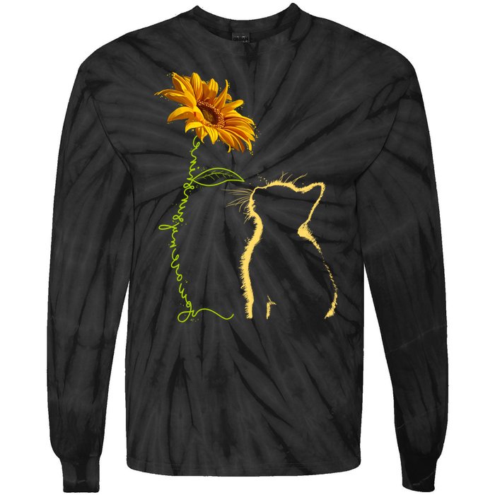 Cat You Are My Sunshine Funny Tie-Dye Long Sleeve Shirt