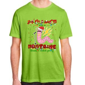 Christmas Youre A Worm With A Mustache Funny Merry Xmas Santa Claus Adult ChromaSoft Performance T-Shirt