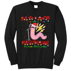 Christmas Youre A Worm With A Mustache Funny Merry Xmas Santa Claus Sweatshirt