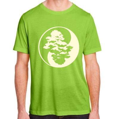 Cool Yin And Yang Circle With Trees Forest Harmony Yin Yang Gift Adult ChromaSoft Performance T-Shirt