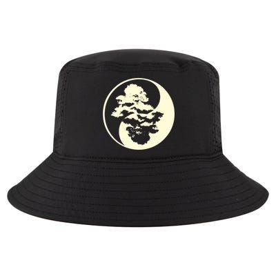 Cool Yin And Yang Circle With Trees Forest Harmony Yin Yang Gift Cool Comfort Performance Bucket Hat