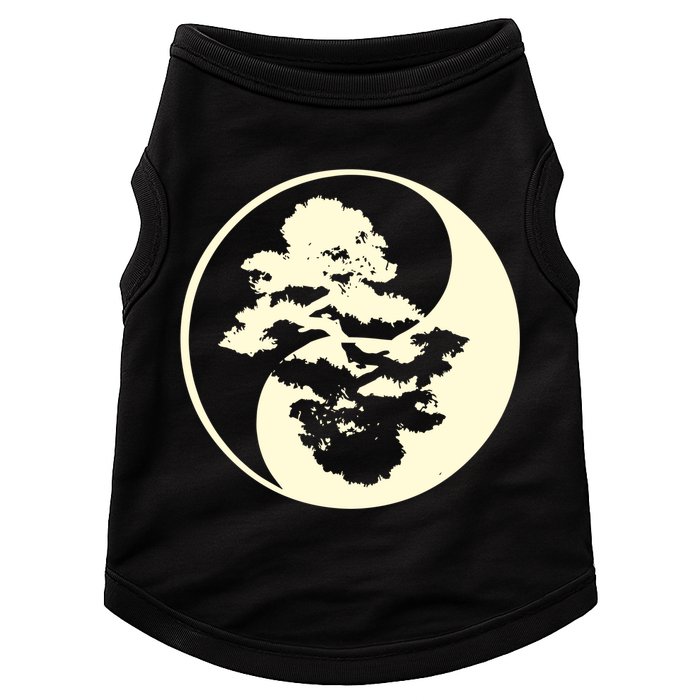 Cool Yin And Yang Circle With Trees Forest Harmony Yin Yang Gift Doggie Tank