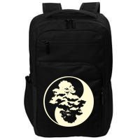 Cool Yin And Yang Circle With Trees Forest Harmony Yin Yang Gift Impact Tech Backpack