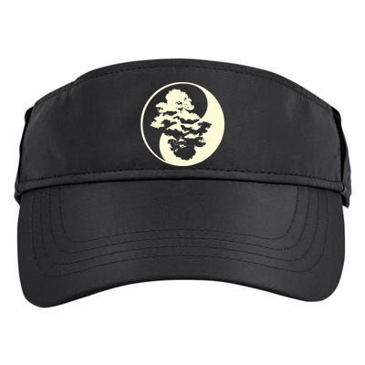 Cool Yin And Yang Circle With Trees Forest Harmony Yin Yang Gift Adult Drive Performance Visor