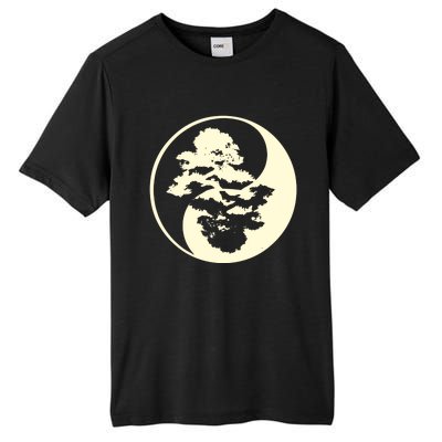 Cool Yin And Yang Circle With Trees Forest Harmony Yin Yang Gift Tall Fusion ChromaSoft Performance T-Shirt