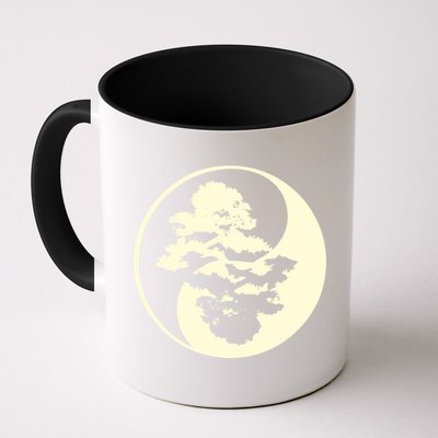 Cool Yin And Yang Circle With Trees Forest Harmony Yin Yang Gift Mug