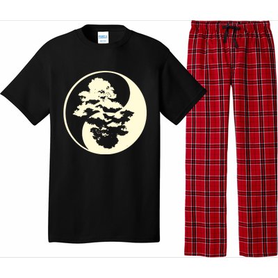 Cool Yin And Yang Circle With Trees Forest Harmony Yin Yang Gift Pajama Set