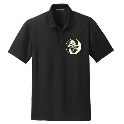Cool Yin And Yang Circle With Trees Forest Harmony Yin Yang Gift Dry Zone Grid Polo