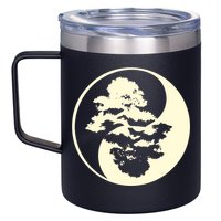 Cool Yin And Yang Circle With Trees Forest Harmony Yin Yang Gift 12oz Stainless Steel Coffee Mug