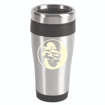 Cool Yin And Yang Circle With Trees Forest Harmony Yin Yang Gift 16oz Travel Tumbler