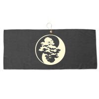 Cool Yin And Yang Circle With Trees Forest Harmony Yin Yang Gift Large Microfiber Waffle Golf Towel