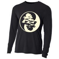 Cool Yin And Yang Circle With Trees Forest Harmony Yin Yang Gift Cooling Performance Long Sleeve Crew