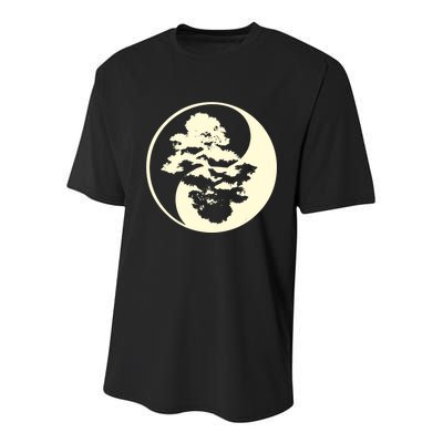 Cool Yin And Yang Circle With Trees Forest Harmony Yin Yang Gift Youth Performance Sprint T-Shirt