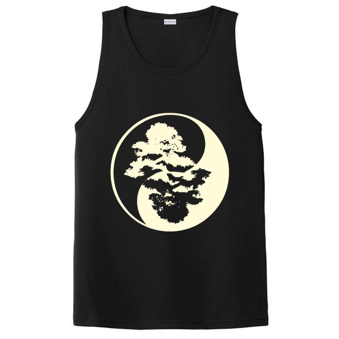 Cool Yin And Yang Circle With Trees Forest Harmony Yin Yang Gift PosiCharge Competitor Tank