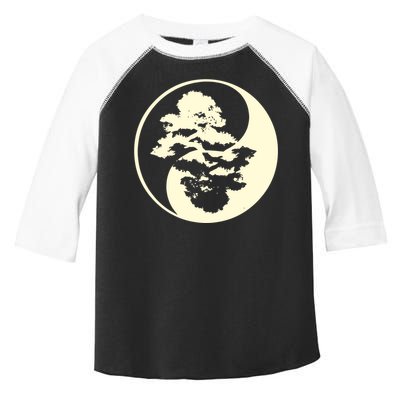 Cool Yin And Yang Circle With Trees Forest Harmony Yin Yang Gift Toddler Fine Jersey T-Shirt