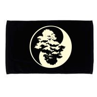 Cool Yin And Yang Circle With Trees Forest Harmony Yin Yang Gift Microfiber Hand Towel