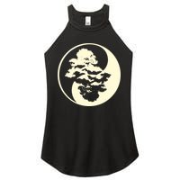 Cool Yin And Yang Circle With Trees Forest Harmony Yin Yang Gift Women's Perfect Tri Rocker Tank