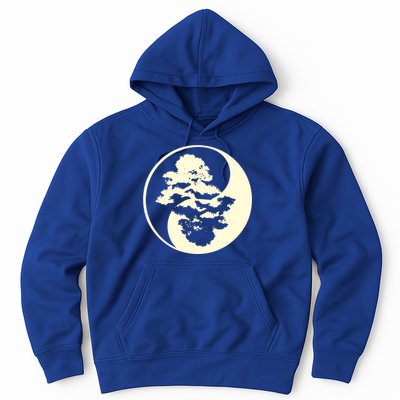 Cool Yin And Yang Circle With Trees Forest Harmony Yin Yang Gift Hoodie