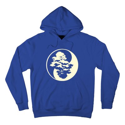 Cool Yin And Yang Circle With Trees Forest Harmony Yin Yang Gift Hoodie