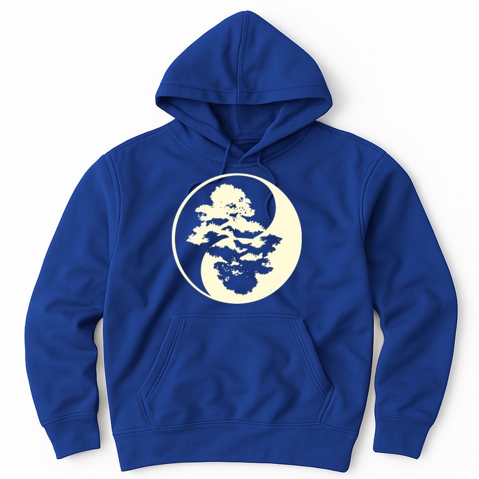 Cool Yin And Yang Circle With Trees Forest Harmony Yin Yang Gift Hoodie