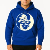 Cool Yin And Yang Circle With Trees Forest Harmony Yin Yang Gift Hoodie