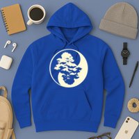 Cool Yin And Yang Circle With Trees Forest Harmony Yin Yang Gift Hoodie