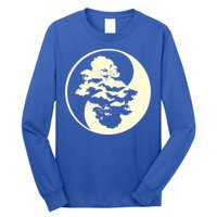 Cool Yin And Yang Circle With Trees Forest Harmony Yin Yang Gift Long Sleeve Shirt